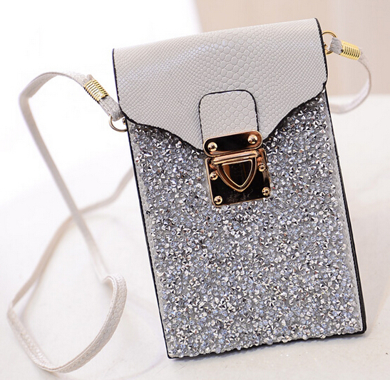 Swarovski crystal mobile phone handbag