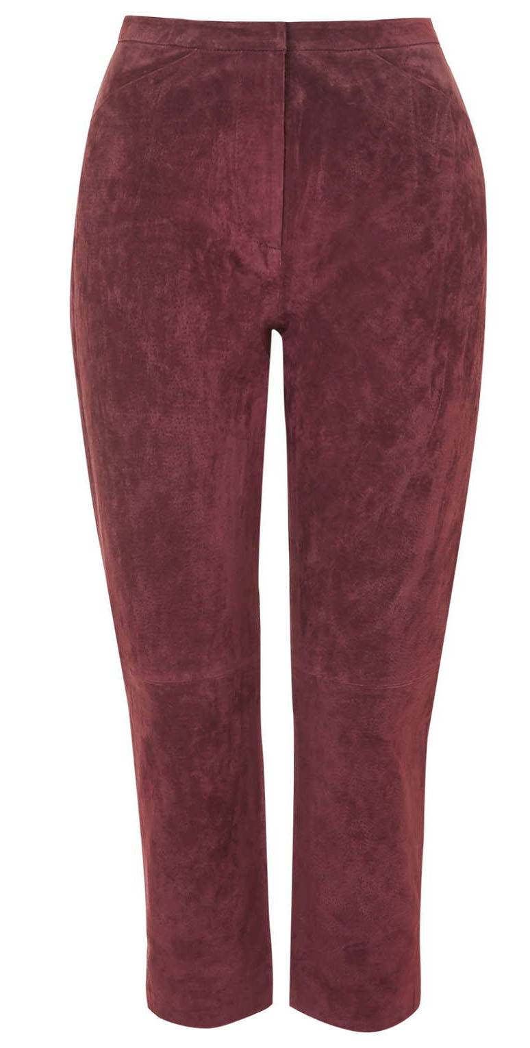 Zara burgundy suede pants
