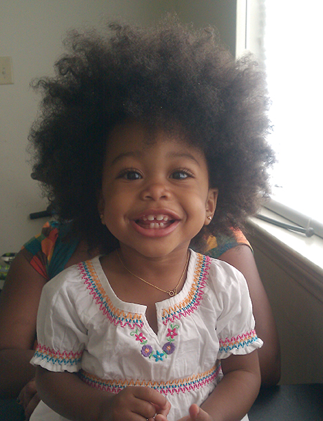 Natural afro on little girl 1a