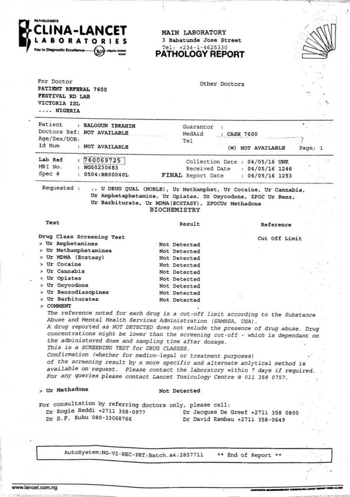 Tee Billz' test report