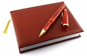 Pen and diary.
