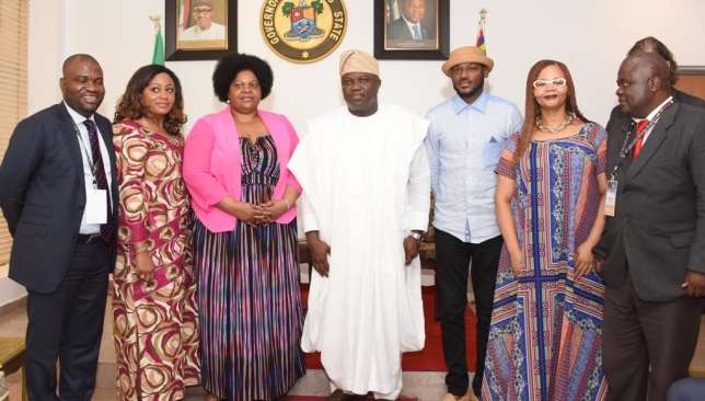 AFRIMA-delegates-pose-with-the-Governor-of-Lagos-state