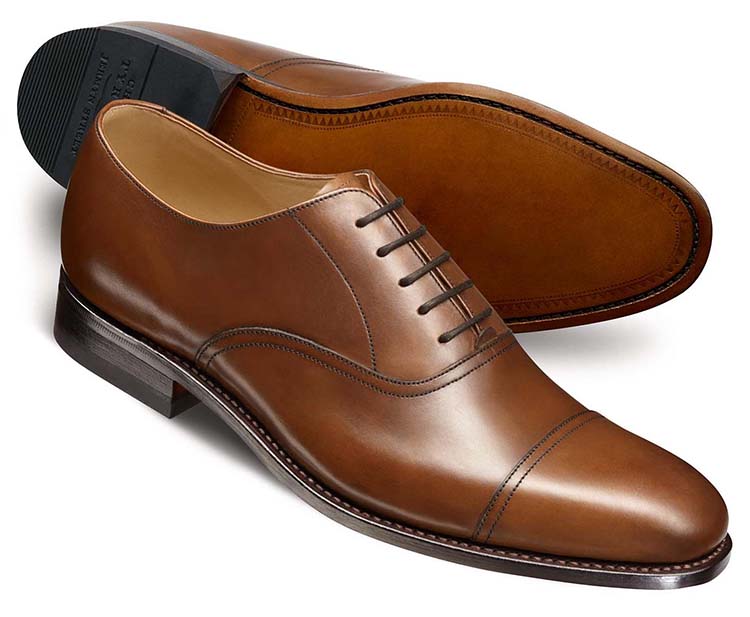 Brown Calton toe cap oxford