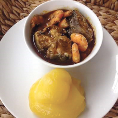 Banga soup and Starch