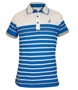 Kangol stripe polo t shirt