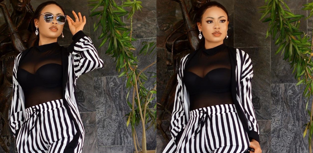 Image result for EX BBNAIJA STAR, NINA IVY ON TWO PIECE OUTFIT