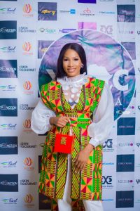 Maryam Elisha in Kente Cape Jacket