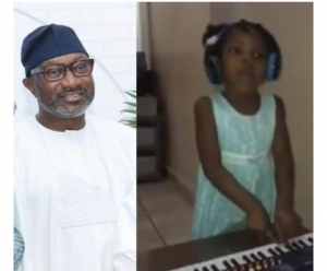 Otedola offers scholarship to little girl for singing DJ Cuppy's new song Gelato