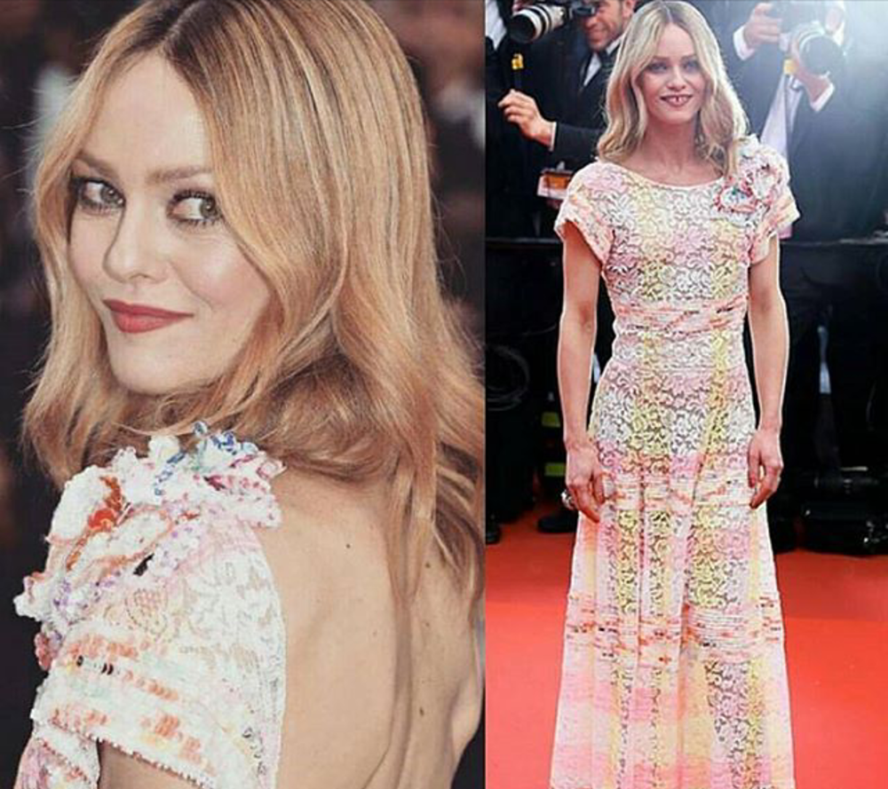Venessa Paradis in Channel at the Cannes red carpet