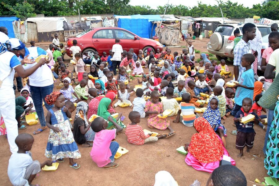 children-being-fed-on