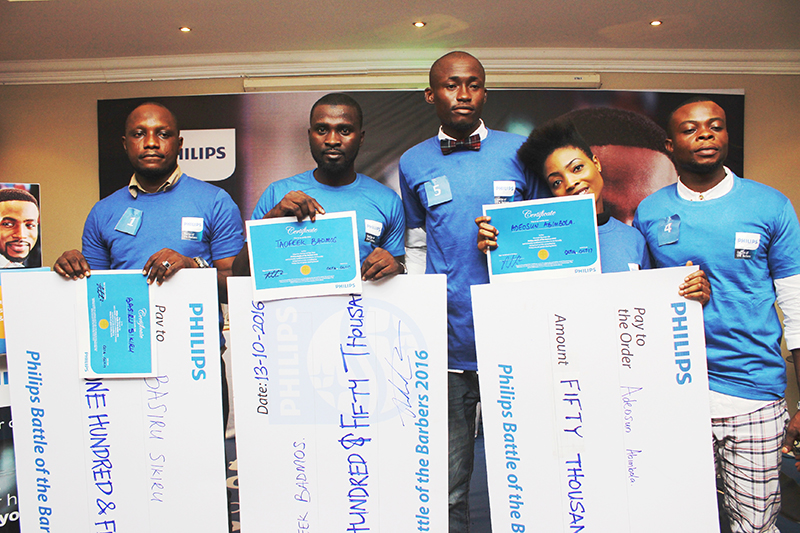 Pix: Winners at the competition; Battle of the Barbers.