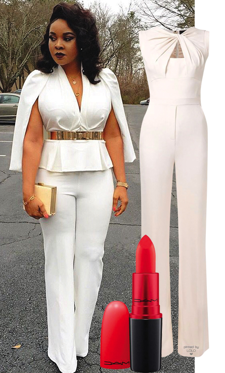 Jumpsuit By Elisaab & Mac Lipstick