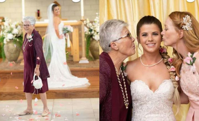 83-year-old grandma serves as flower girl at her granddaughter’s wedding 