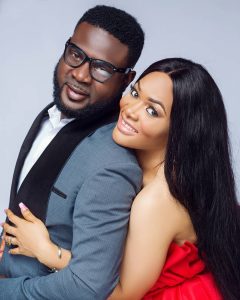 Lanre Makun and wife