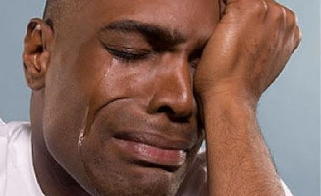 Crying man