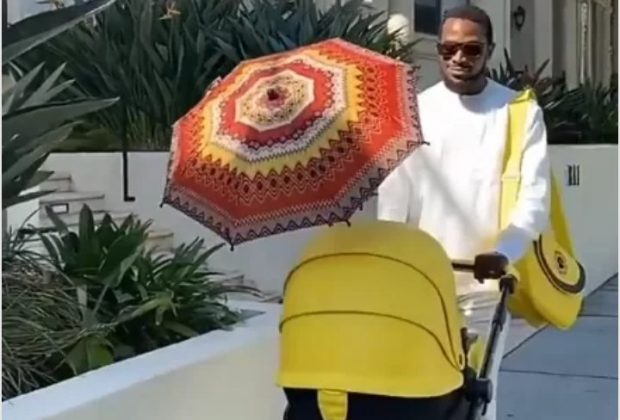 Singer, D’banj steps out with new born son (photos)