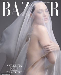 Angelina Jolie on haper bazaar cover 