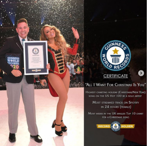 Mariah Carey breaks Guiness world record 