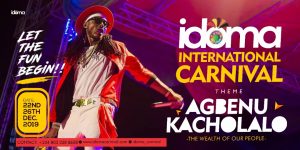 IDOMA CARNIVAL SET TO SHOWCASE THE WEALTH OF HER PEOPLE. As daily advancements in technology gradually merge the peoples of the world into one global community, unifying cultures to form an eclectic whole even as some others are driven into extinction, the Idoma International Carnival stands out as a true celebration of the uniqueness of Africa. In its 7th edition, Idoma International Carnival popularly known as the biggest street party in North Central, is set to hold in Otukpo, Benue State, Nigeria, from December 22 to 26, 2019; featuring popular artistes in the Nigeria music and comedy industry.  Founded by Prince Edwin Ochai, the carnival is a non-profit endeavour inspired by a common desire amongst organizers and volunteers to globally project the Idoma cultural heritage, as well as showcase investment opportunities inherent in Benue State. Speaking at the organization's last quarterly meeting, the President—Prince Edwin Ochai—announced the successful conclusion of core arrangements for the carnival; adding that the organization is however open to more partnerships.  This year, the carnival is titled "Agbenu Kacholalo" meaning "the wealth of our people". This theme will be the common undercurrent of all carnival activities, especially reflected in the lavish creative band designs. Below, is the schedule of activities:  PRE-SHOW • Idoma Unity Cup (football tournament finale: 18th December, 2019) • Idoma Culture and History Tour • Culture and Media ConfeConfe  DAY 1 (22nd December, 2019) • Jean Carnival. •Opening Ceremony/Idoma Achievement Award  DAY 2 (23rd December, 2019) • Cultural Day/Ogbureke Traditional Wrestling • Comedy Night/Rap Battle  DAY 3 (24th December, 2019) • Carnival/Parade of the Bands • All Stars Party  DAY 4 (25th December, 2019) • Courtesy Visit • Face of Idoma International (beauty pageant)  DAY 5 (26th December, 2019) • Idoma Children Party  Like other years, the carnival will witness visitors from far and near; Idoma natives at home and abroad would converge in the carnival village, St. Mary's Primary School, Otukpo, for a grand five-day celebration of Idoma/Nigerian culture, amidst exciting performances. The carnival organization will be pleased to receive all participants, and assures the public of 100% security as the organization is working closely with relevant agencies.  See you in Otukpo!  Team Idoma International Carnival  For participation, sponsorship, advertising opportunities and other inquiries, please send a mail to info@idomacarnivalng.com Or call: +234 803 328 8608 Instagram/Facebook: Idoma_ccarnival