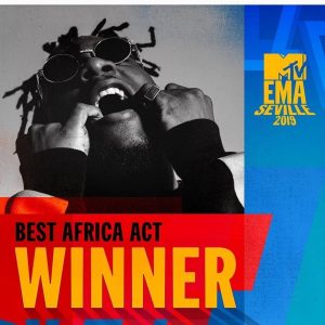 Burna Boy wins MTV EMAs award.