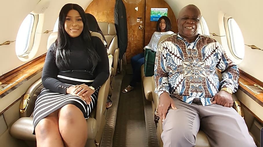 First private jet flight experience thrills Linda Ikeji’s dad
