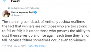 Winner is not too strong to fail 