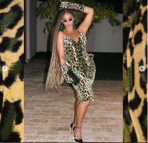 Rocking a Leopard print by Beyonce Knowles 