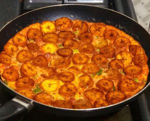 Plantain fritata for breakfast 