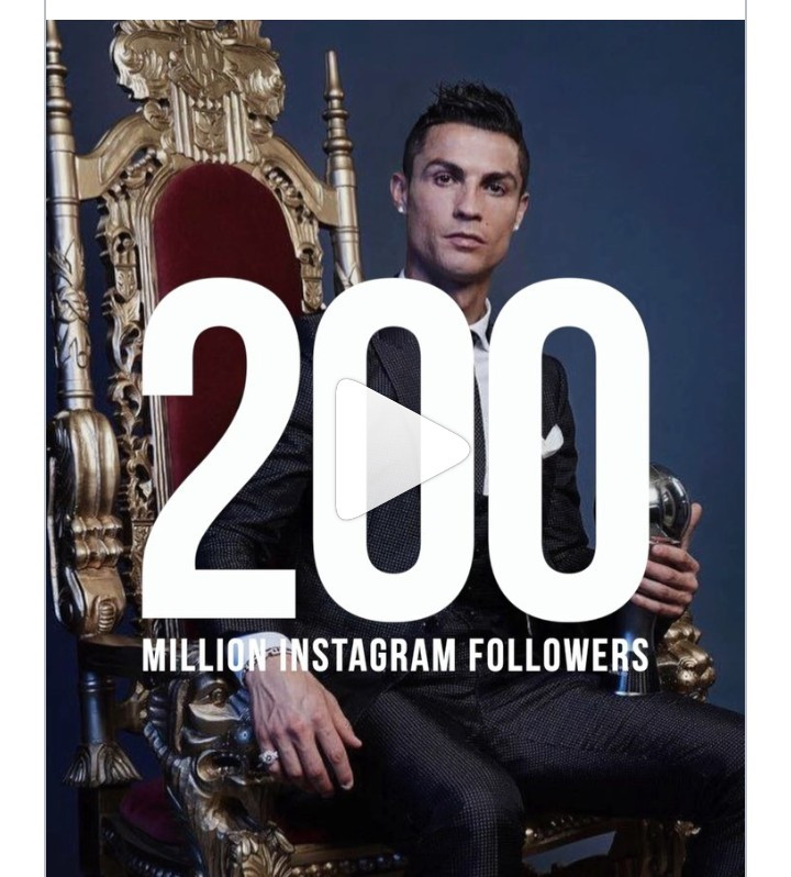 Cristiano Ronaldo celebrates 200 million followers on Instagram 
