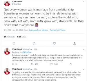 Not every woman wants marriage from a romantic relationship 