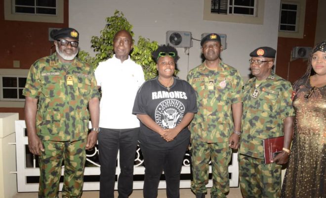Ned Nwoko, Chukwuebuka Anyaduba, Teni, welcome Nigerian Armed Forces ahead of the Unsung Heroes Concert