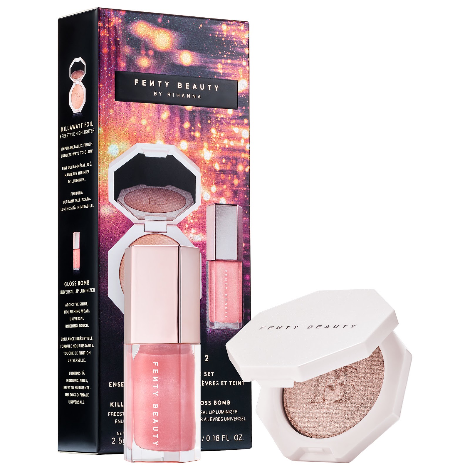 8.... Entertainment.... lip gloss and highlighter set