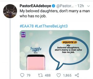 Don't marry a man who has no job