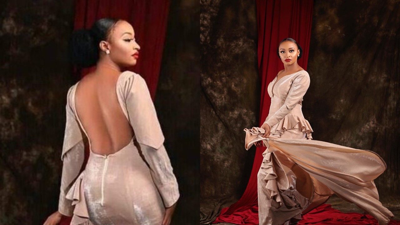 rahama sadau backless dress All because of a dress