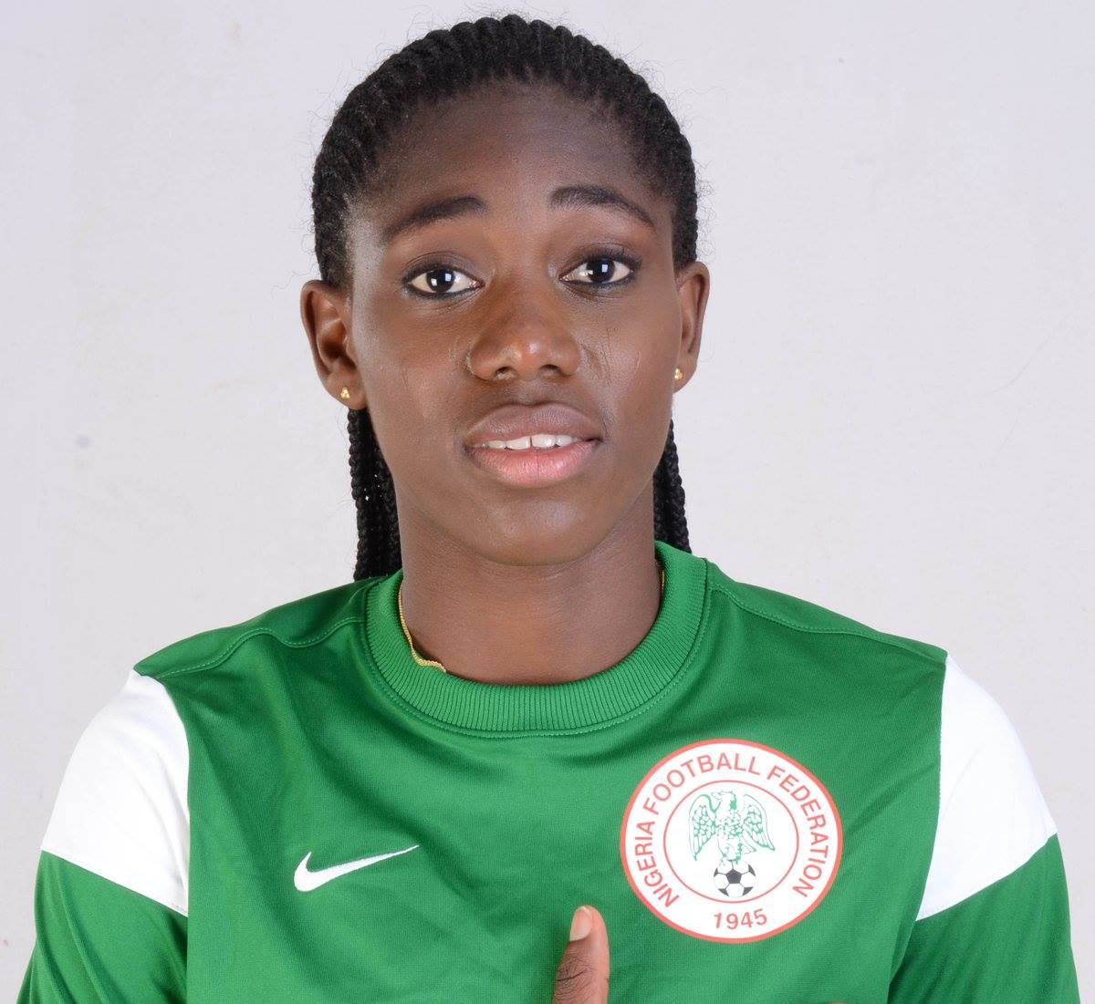 Barcelona Femeni Star Asisat Oshoala Models in New Nigeria Jersey