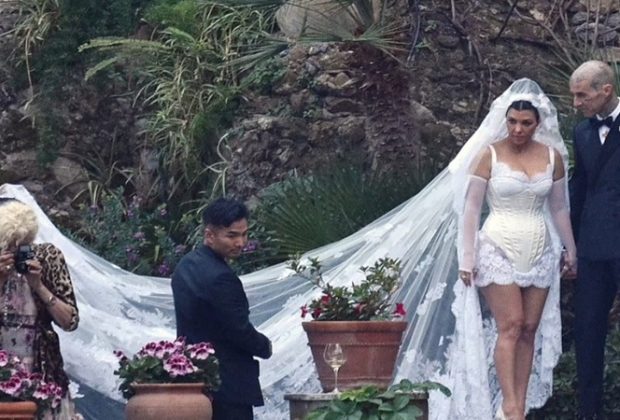 Kourtney Kardashian stuns in a mini dress