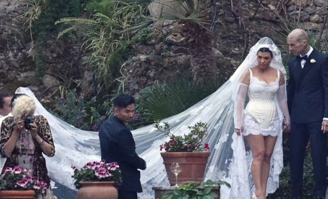 Kourtney Kardashian stuns in a mini dress