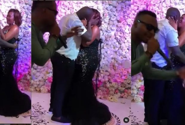 Obi Cubana locked lips with his wife