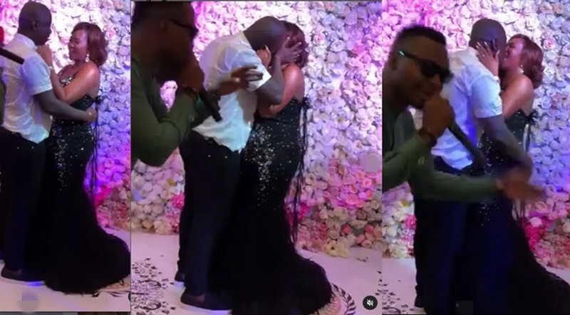 Obi Cubana locked lips with his wife