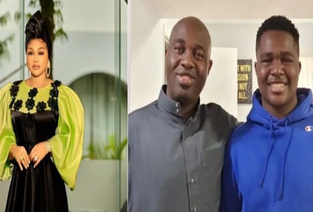 Mercy Aigbe joins husband, Kazim Adeoti to celebrate son as he clocks 15