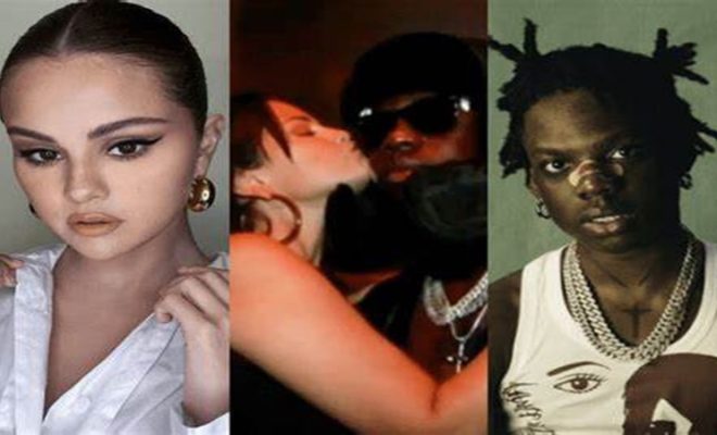 Selena Gomez gives Rema a kiss