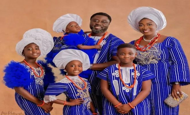 Mercy Johnson marks 11th wedding anniversary with family shoot (Photos)