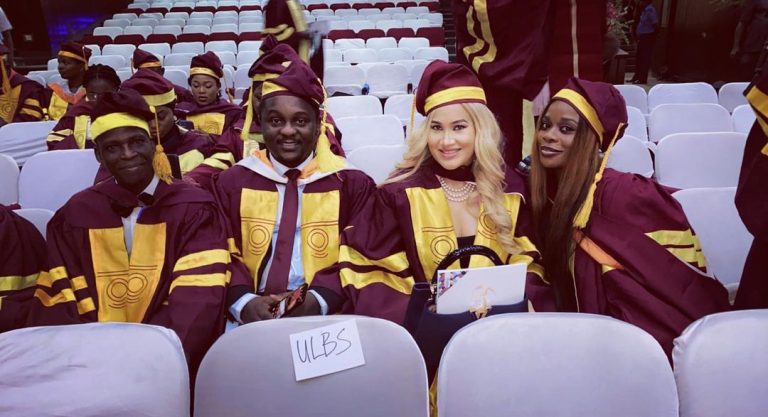 Actress Caroline Danjuma earns an MSc in law