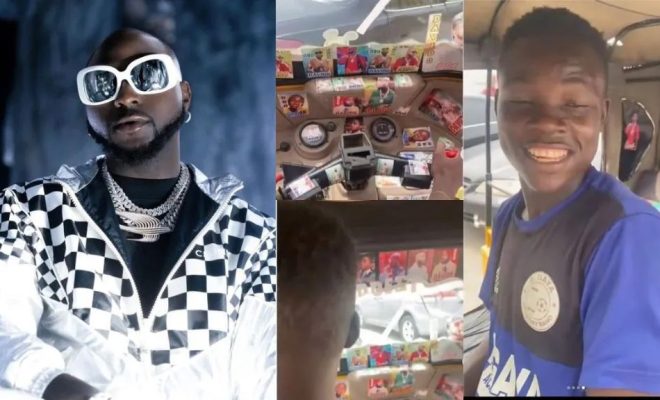 Davido gifts tricycle driver N1m