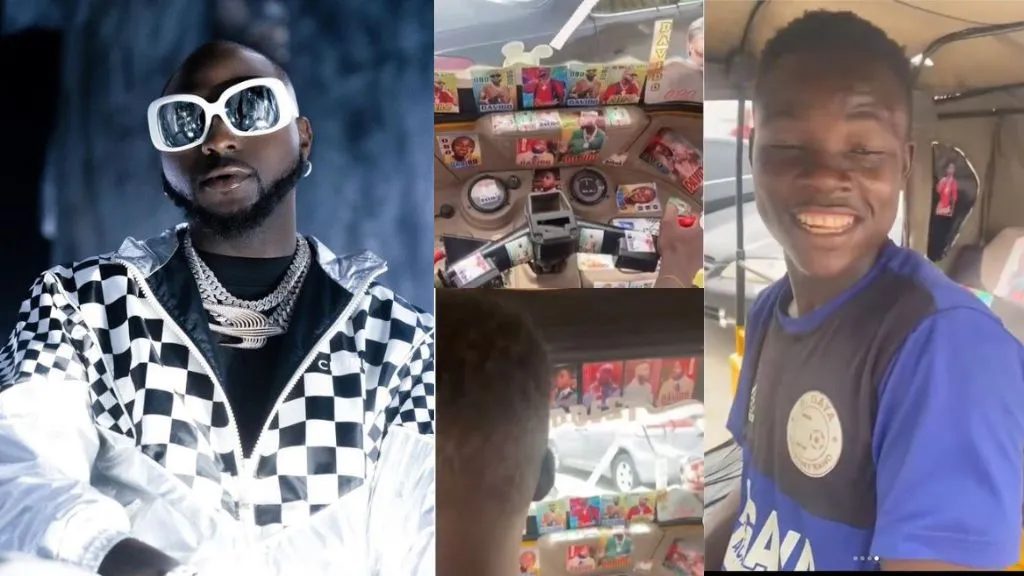 Davido gifts tricycle driver N1m