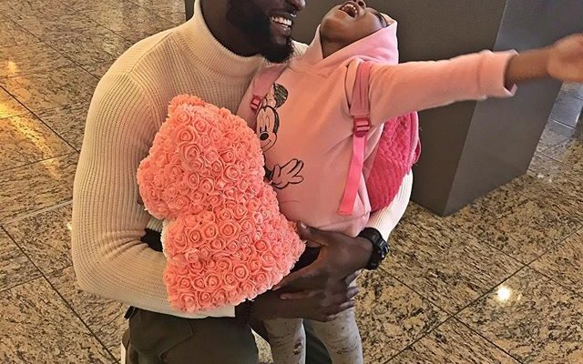 Emotional moment when Gbenro Ajibade meets daughter at airport