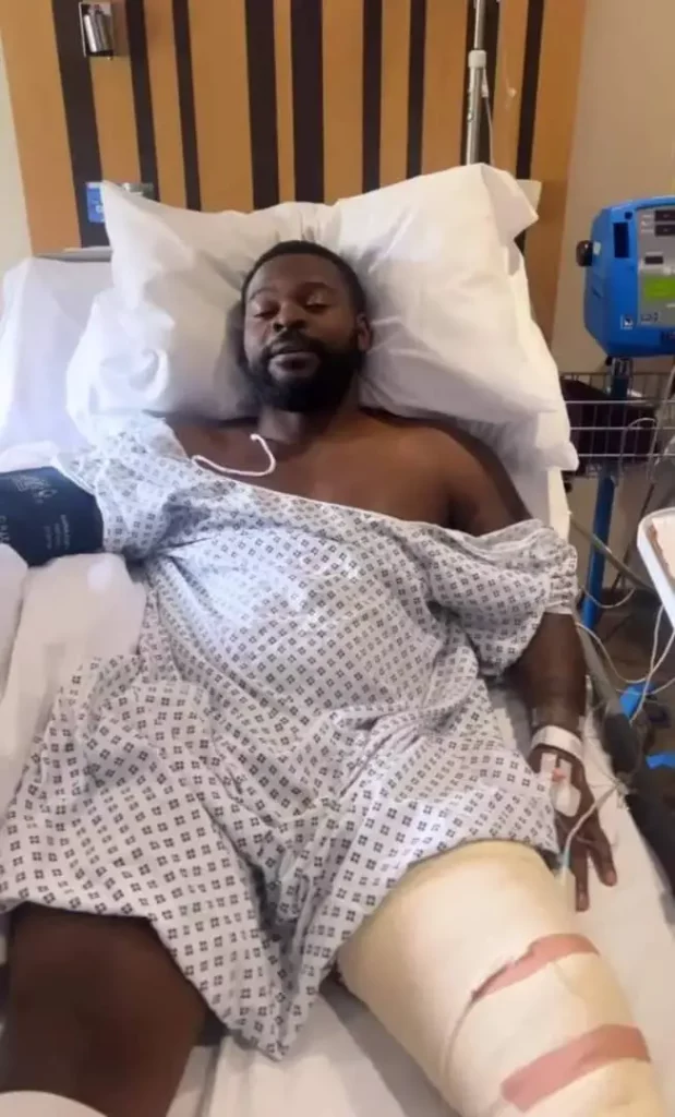 Falz undergoes surgery for knee injury